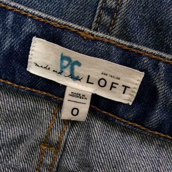 Loft Step Hem Denim Skirt - Picture 7 of 9